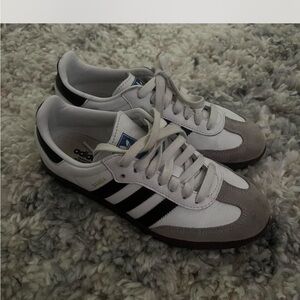 Adidas women’s White, Black, and Gray Sneakers